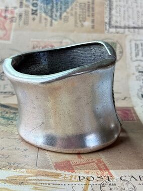 CHICO's Wide Gray Metallic Cuff Bracelet